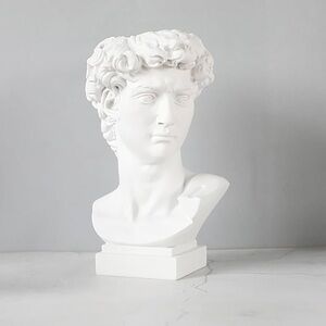 NWOT Elegant White Bust David Sculpture Planter